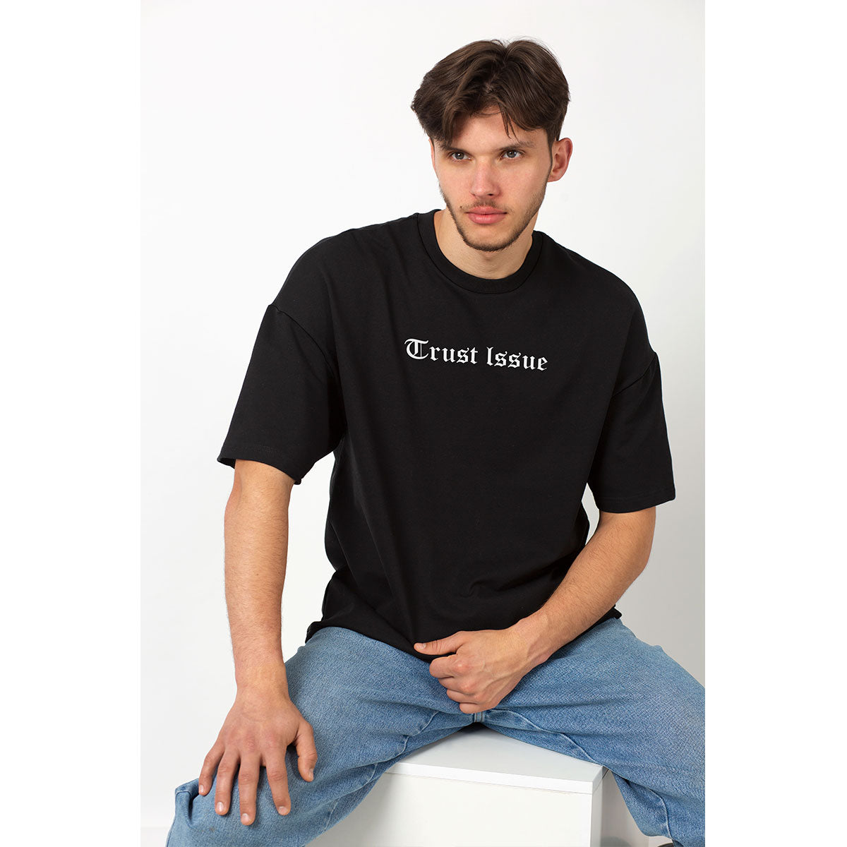 Trust Issues Graphic Printed Oversized T-shirt
