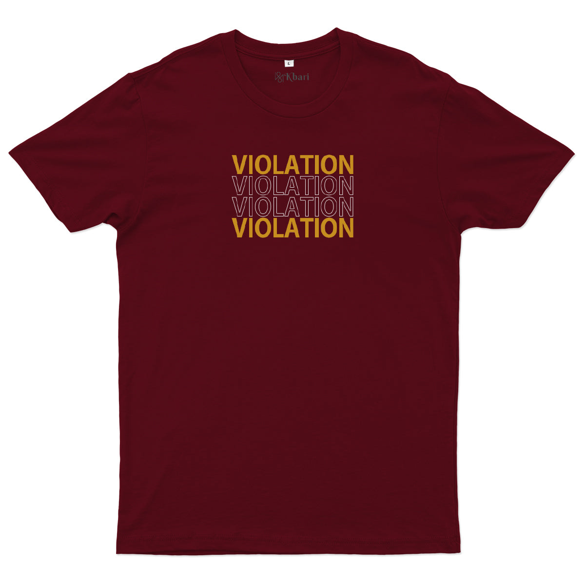 Violation Front & Back Graphic Printed Regular T-Shirt